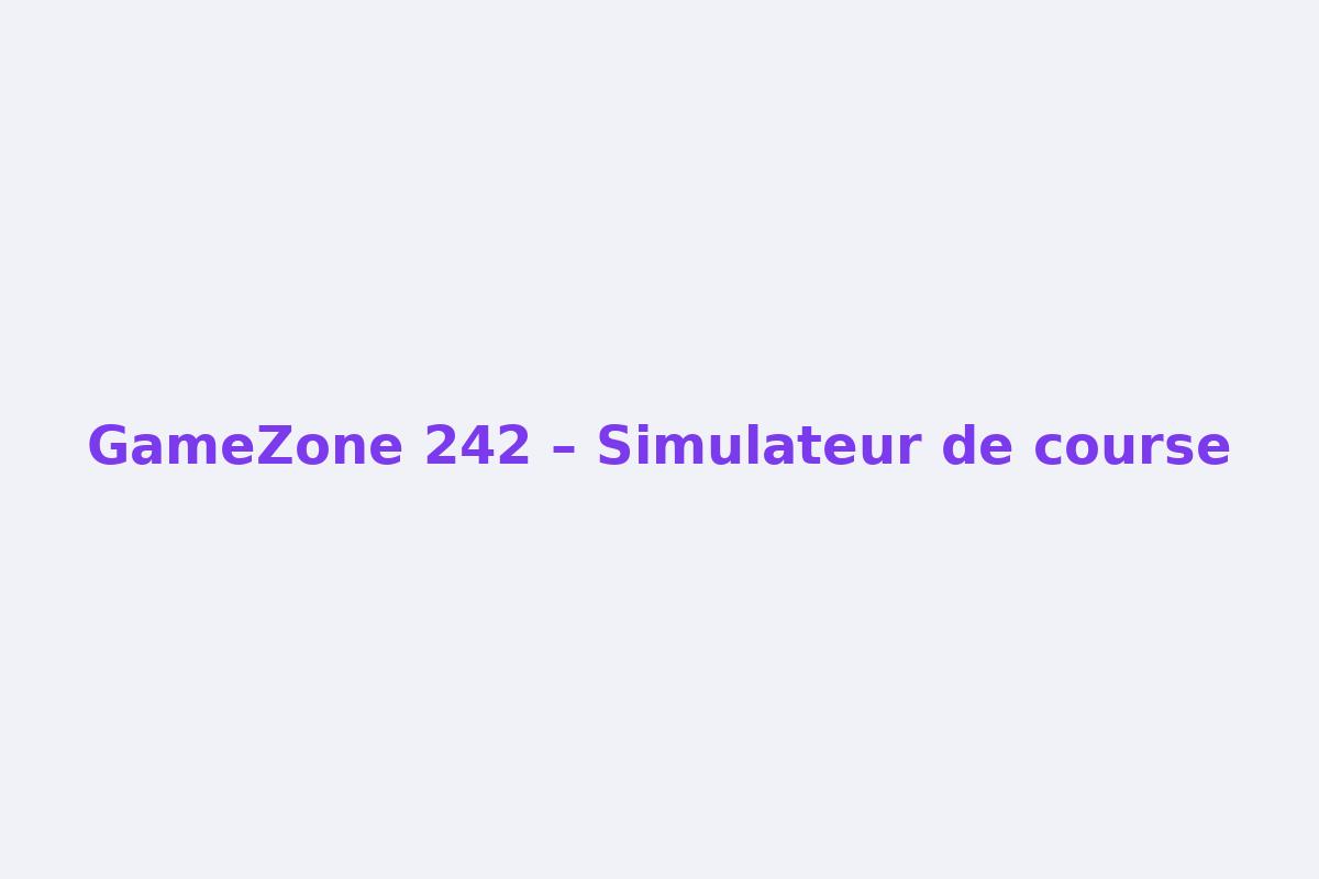 Simulateur de course